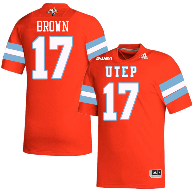 #17 Jaylan Brown UTEP Jersey,UTEP Miners College Football Jersey,Uniforms-Throwback